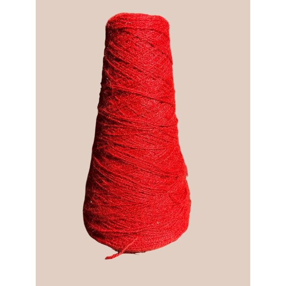 Red Acrylic Yarn Cone Lace 92g .07 g / yd - Picture 1 of 2